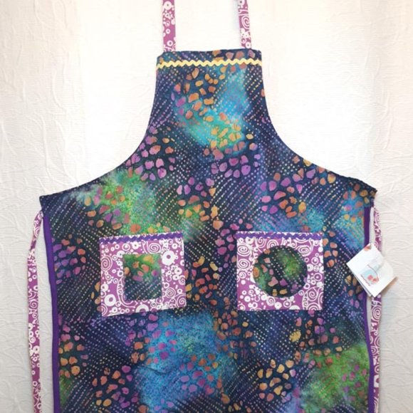 Batik Apron. Handmade. Reversable - Picture 1 of 5